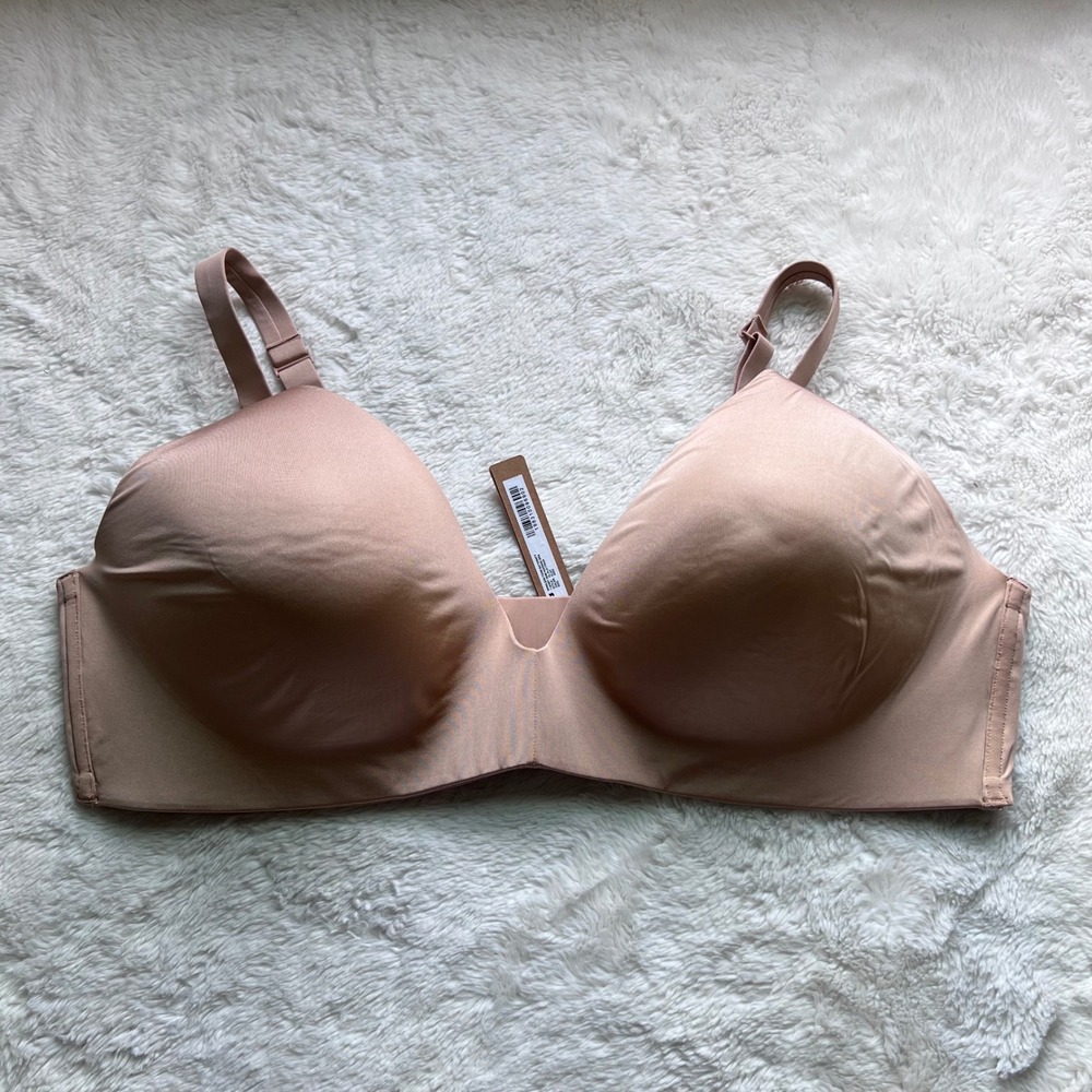 Skims Wireless Form Maternity T-Shirt Demi Nursing Bra Clay PL-PLG-7704W 42DD - Picture 1 of 10